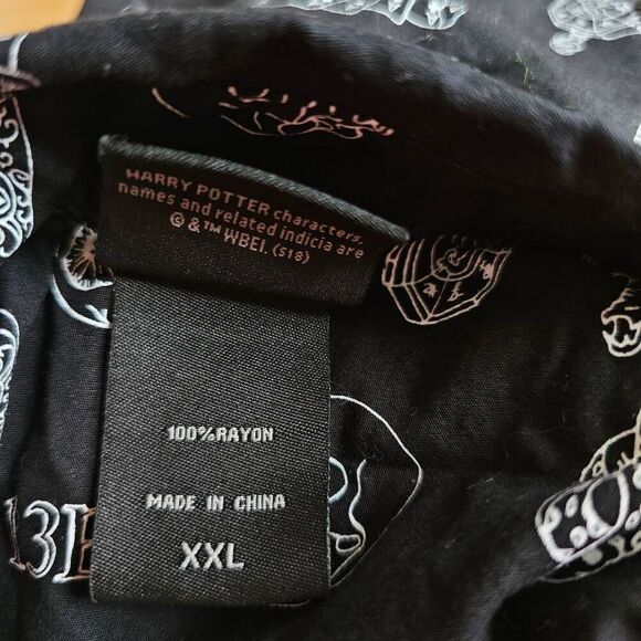 Hot topic Harry potter Sz XXL knockturn Alley icon long sleeve button up shirt - Picture 9 of 9